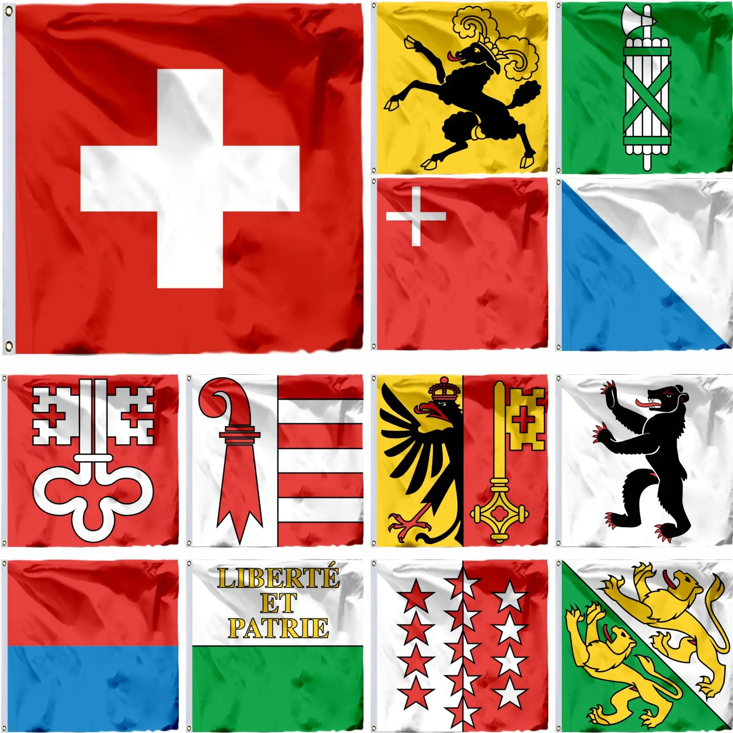 Appenzell Innerrhoden Hissflagge 120 x 120 cm Flagge Fahne Schweiz 