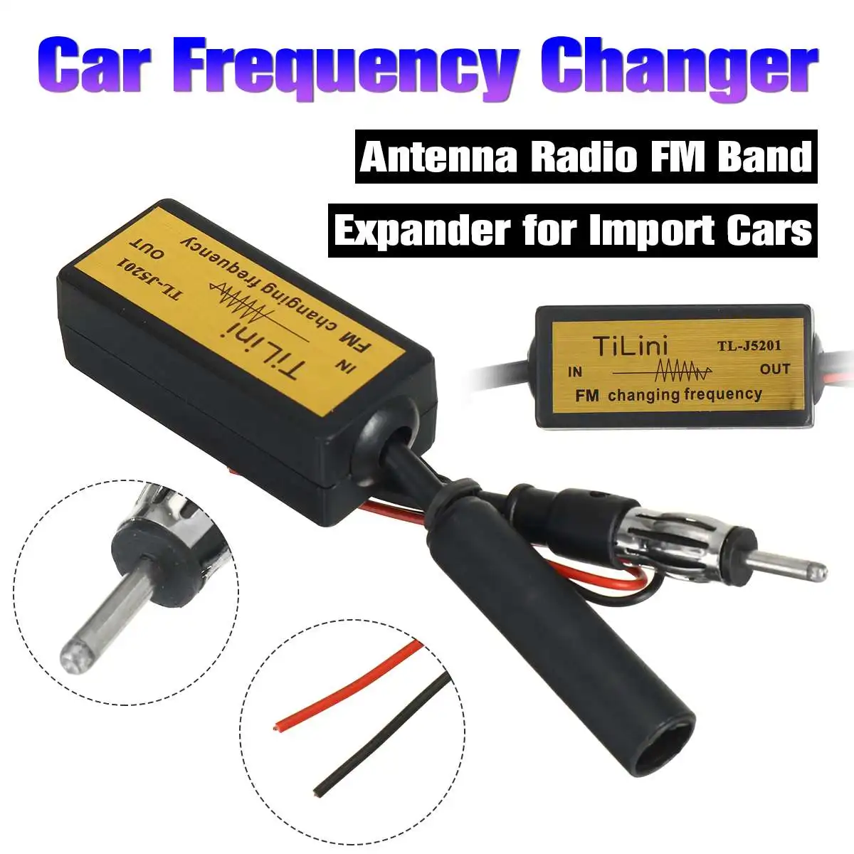 Car Frequency Antenna Radio FM Band Expander Converter Antenna For