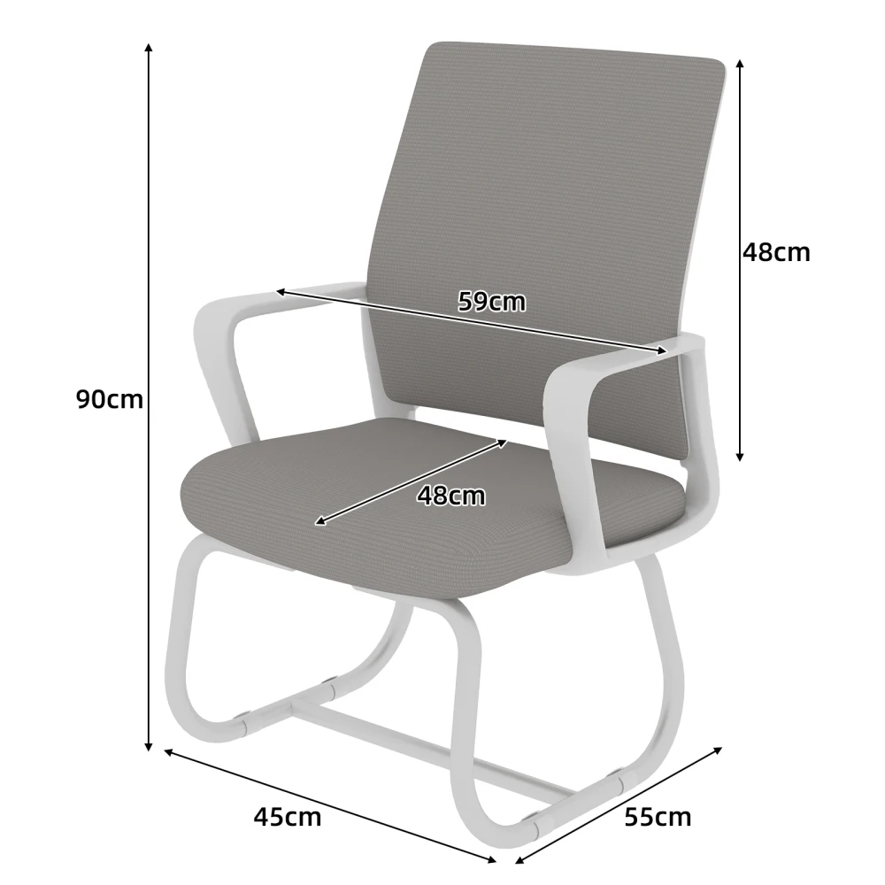 Minimalistischer moderner Bürostuhl – Metallrahmen, weich und bequem, für den Heim- und Bürogebrauch, mehrere Farben erhältlich – Detail 21