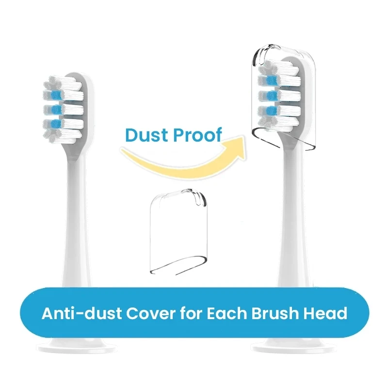Hot Replacement Brush Heads For Xiaomi Mijia T300/T500/T700 For Sonic Electric Toothbrushes with Caps Sealed Package Soft Heads 5