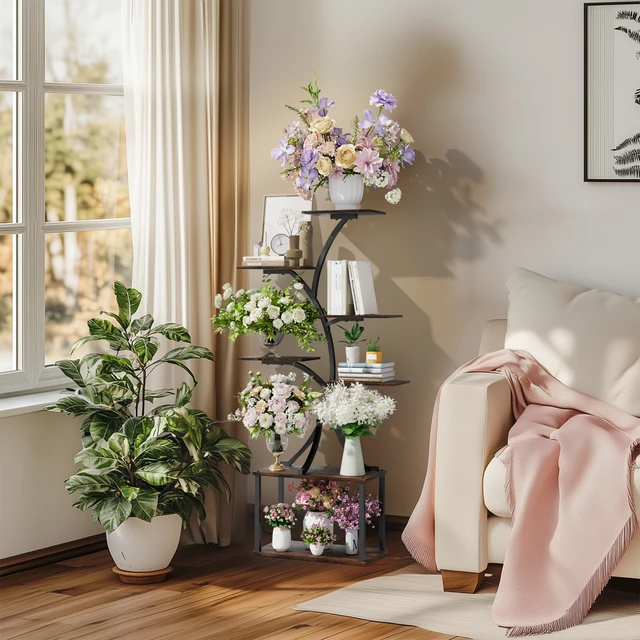 Tree-Shaped Industrial Plant Stand Display