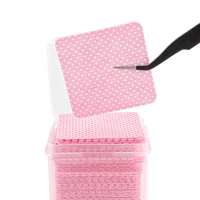 200 pcs/case Eyelash Glue Clean Cotton Piece Lint-Free Nail Gel Polish Remover Wipes Paper Cotton Makeup Removal Manicure Tools 1