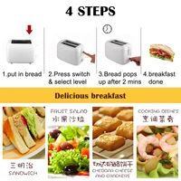 110V 220V Double groove Toast bread machine household sandwich breakfast machine automatic breakfast toaster Double groove 2