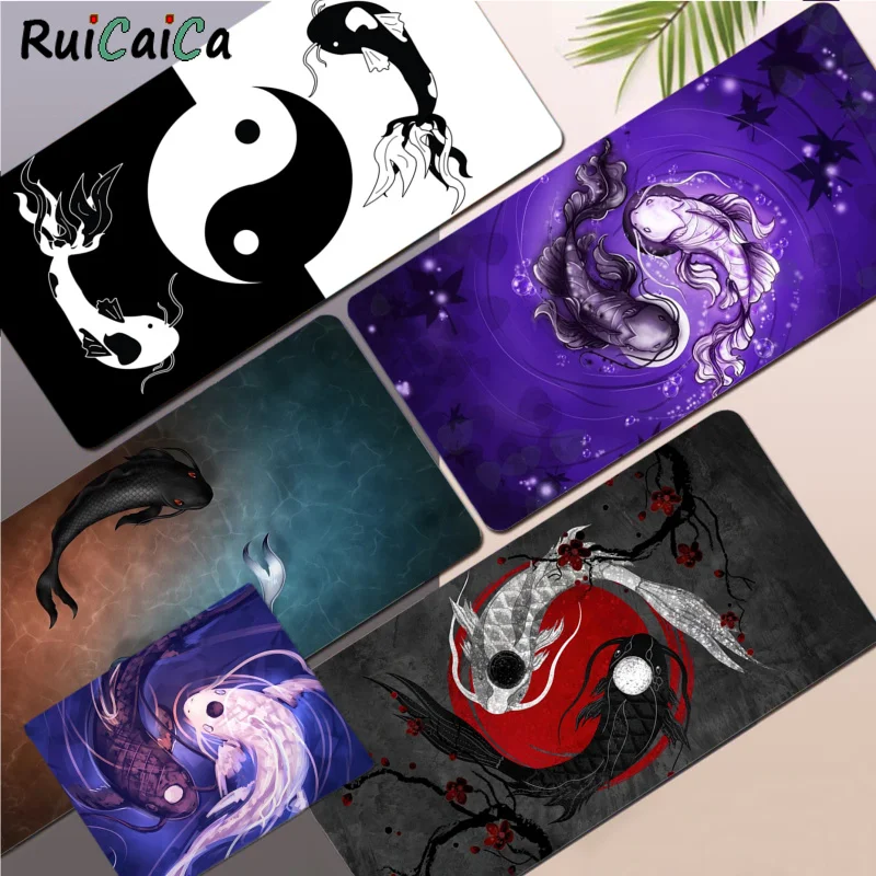 

Yin Yang Koi Mousepad Funny Beautiful Anime Mouse Pad Mat Size For Kawaii Desk Teen Girls For Bedroom