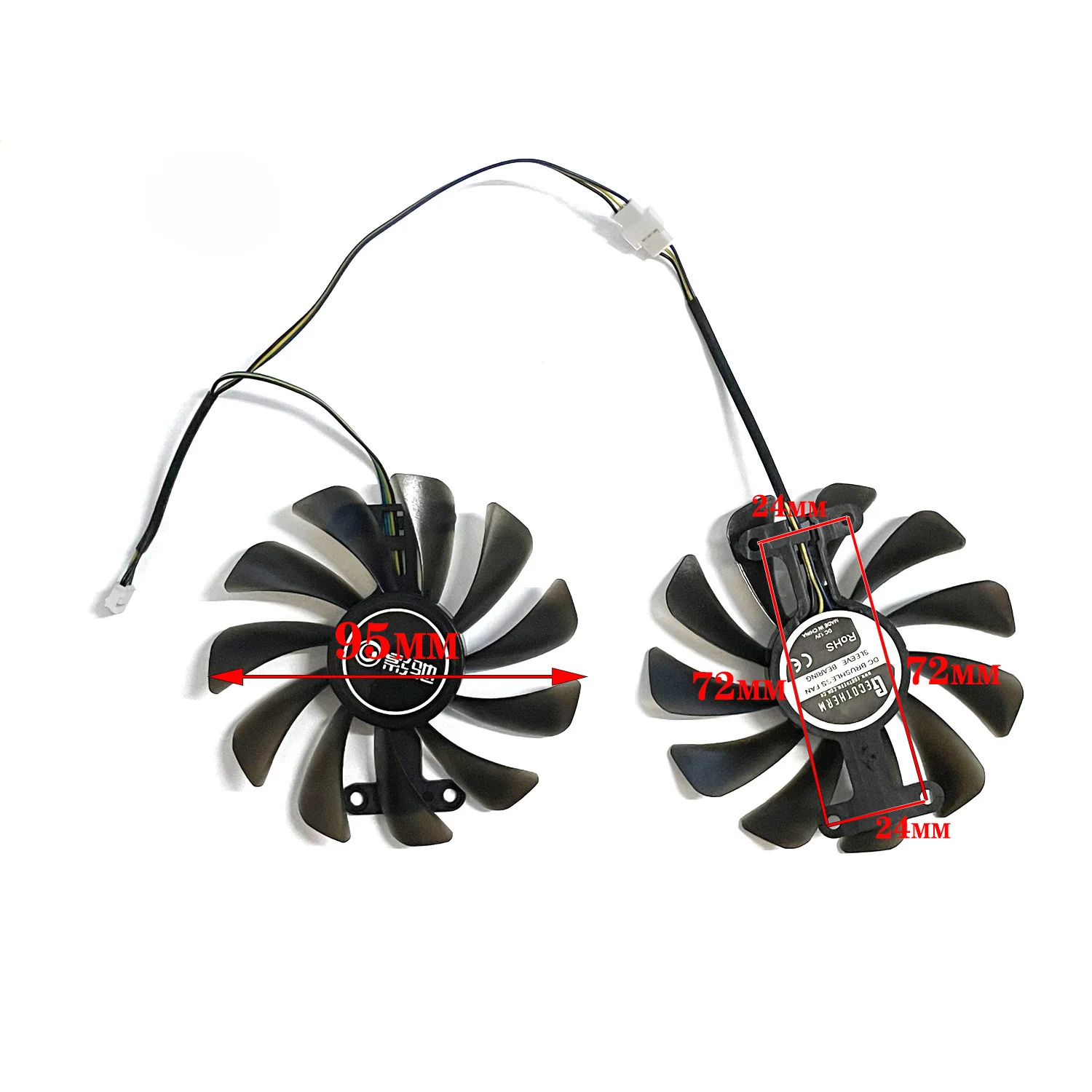 SNPR, GM10012H12SPA, 95mm, 4PIN, GTX1070 1080, 2 peças