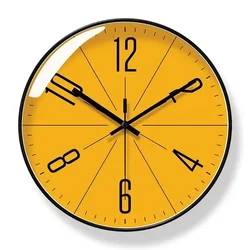 Nordic Modern Minimalist Silent Wall Clock - 14 inch(35 cm) (Black Frame A)