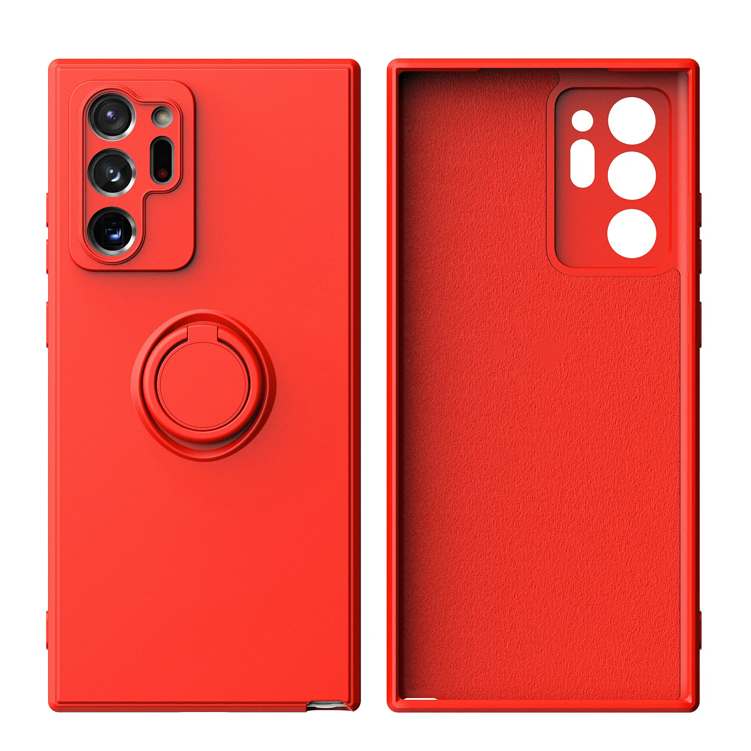 Sleek Liquid Silicone Magnetic Ring Holder Case - Vibrant Colors