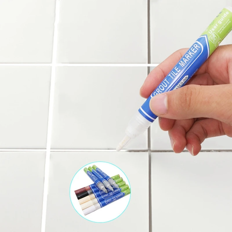 Home Tile Grout Pen Refill Wall Grout Refresher Marker Water Resistant Instant Repair Anti Mould for Kitchen Bathroom