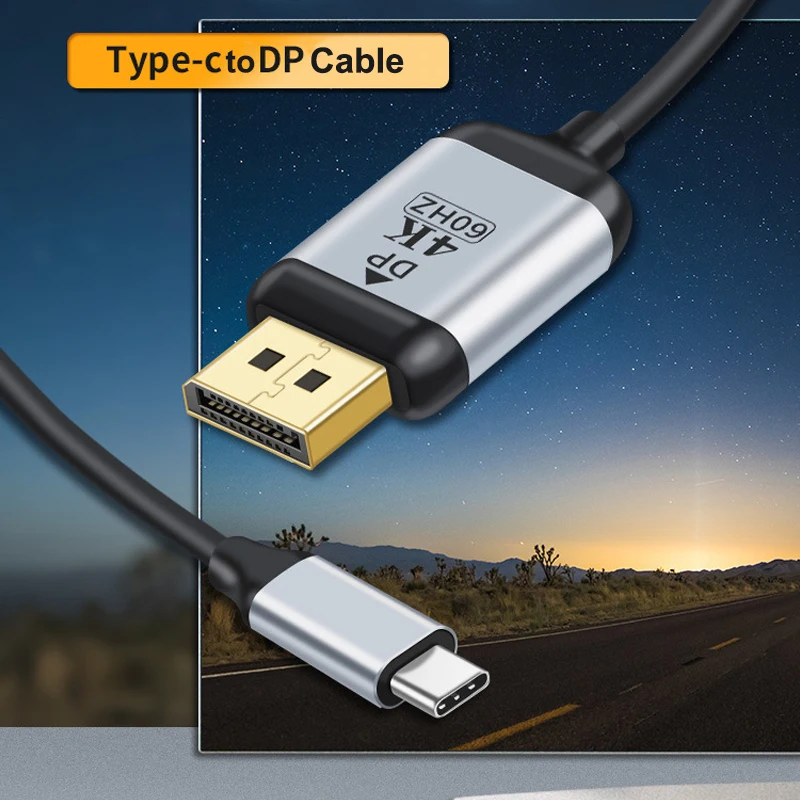 편리한 휴대용 USB 3.1 C타입 Dp 어댑터 호환, 맥북 2017 갤럭시 S9 용, 4k 60hz