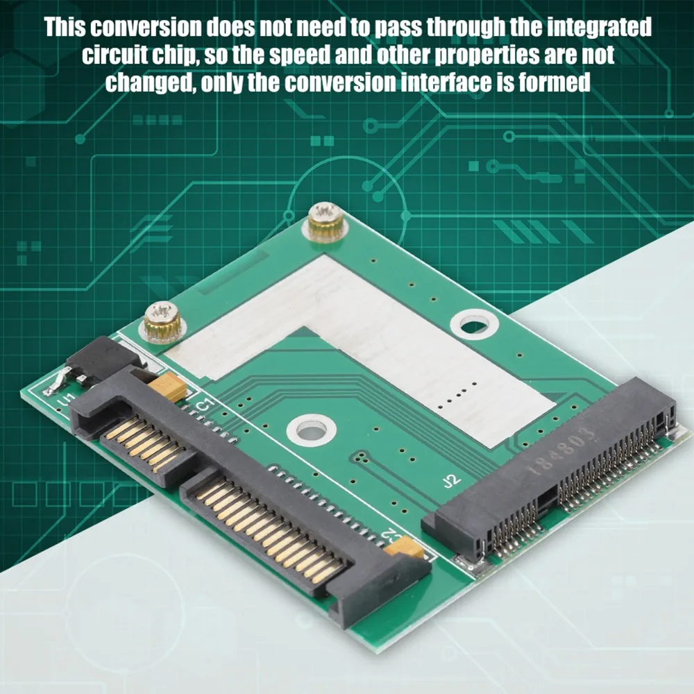 Harf Height mSATA to SATA3.0 어댑터 카드 2.5인치 플러그 앤 플레이 미니 PCIE SSD to SATA3 어댑터 고성능 라이저 카드