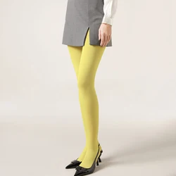 Women's Elegant Super Elastic Tights - Red Sexy Pantyhose - One Size (Yellow)