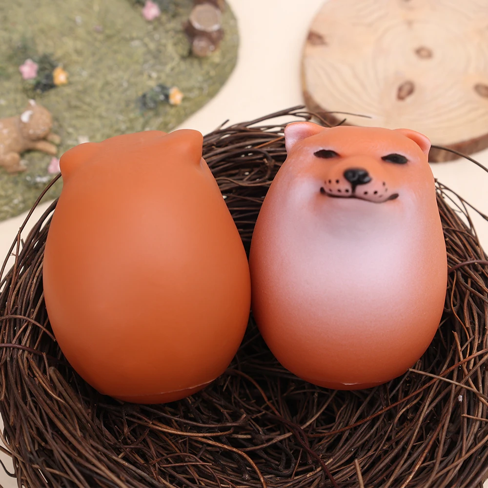 Creative Dog Egg Pinch Le Cute Simulation Chai Dog Egg Sponge Squeeze Rebound Toys Children Adult Decompression Props 5