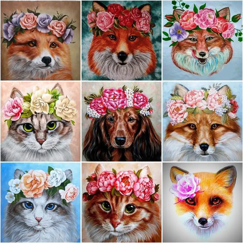 Ruopoty Acrylic Frame Painting By Numbers For Adults 50x50cm Paint With