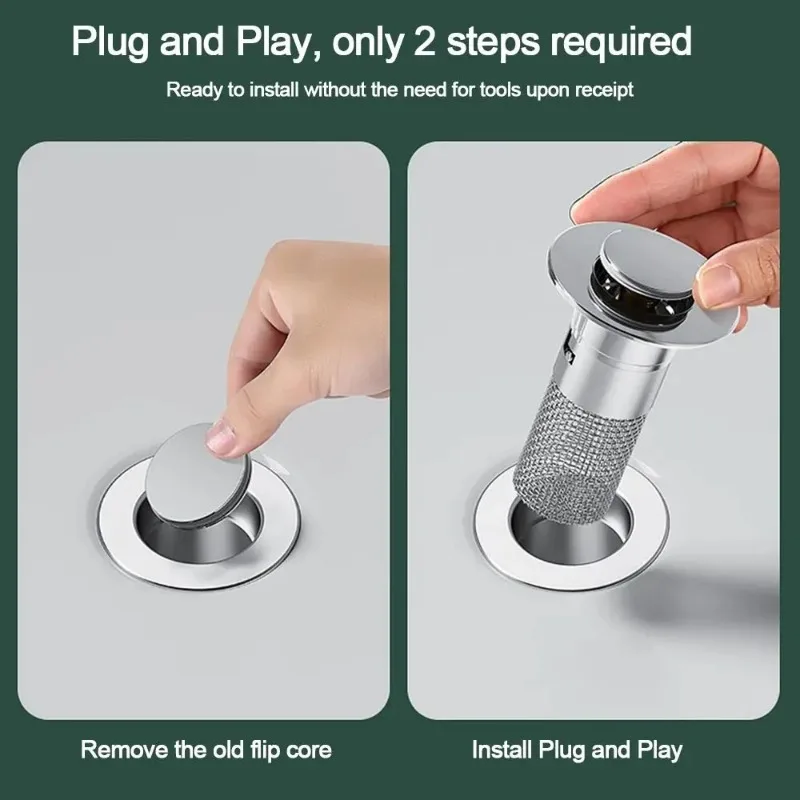 Floor Drain Filter Pop-Up Bounce Core Basin Drain Stopper Hair Catcher Shower Sink Strainer Bathroom Accessory floor drain filter
