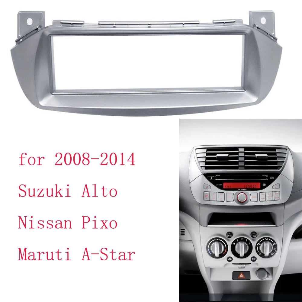 

Автомобильный радиоприемник 1DIN для SUZUKI Alto NISSAN Pixo Maruti A-Star, комплект для установки стереоприборной панели, рамка для DVD