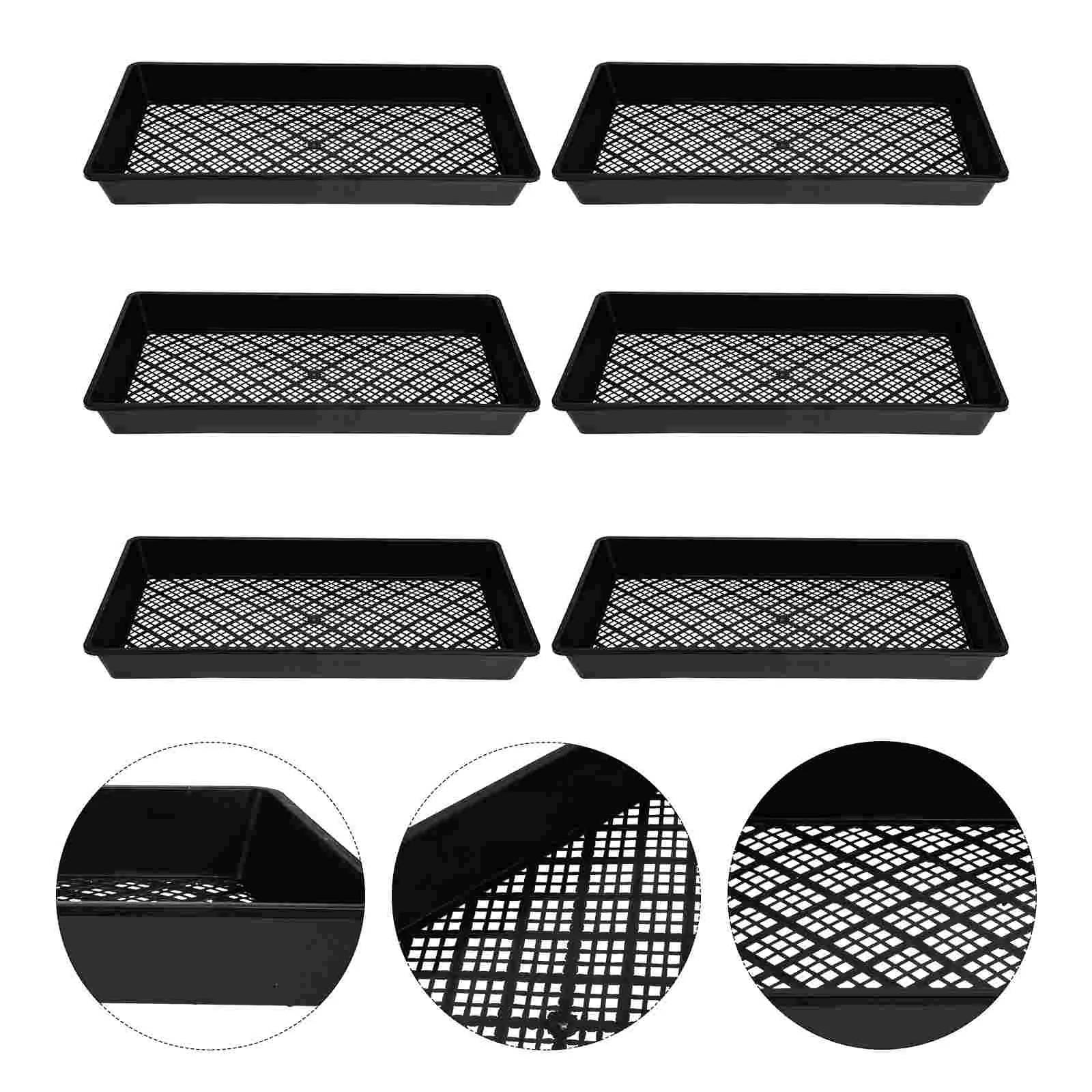 

Plant Germination Trays Hollow Bottom Nursery Growing Trays Plastic Sowing Tray Plant Growing Starter 54x27x6cm