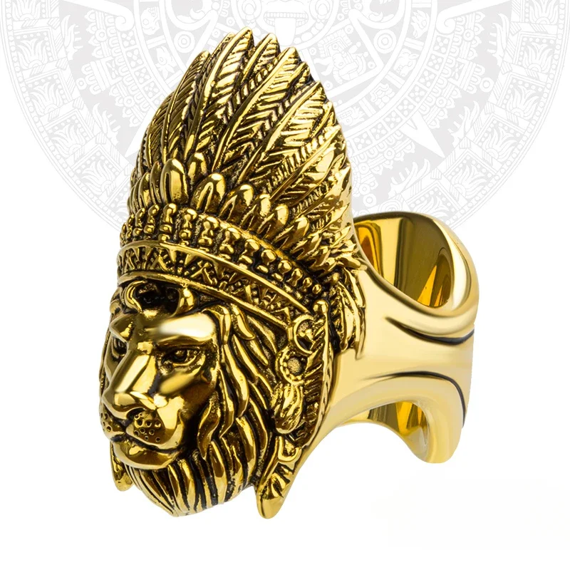 Cigar Holder Portable Wearable Metal Cigar Support Retro Lion's Head Shape Ring Cigar Holder Cool Gadgets  Travel Accessories