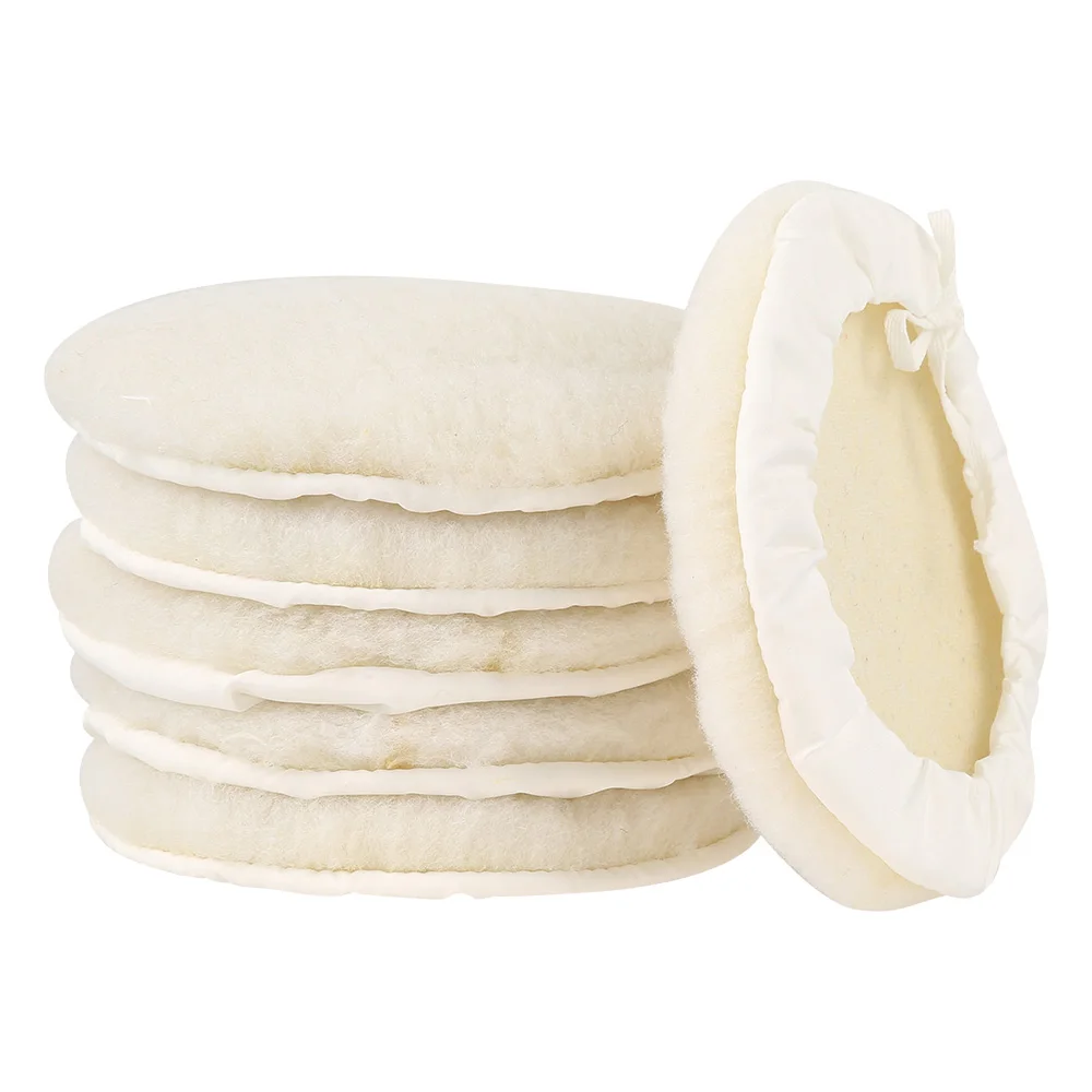 7 Inch Buffing Pads Polishing Bonnet Buffing Polishing Pads Synthetic Lambs Wool Car Bonnet Buffer Polisher Pad for Car Glass 4