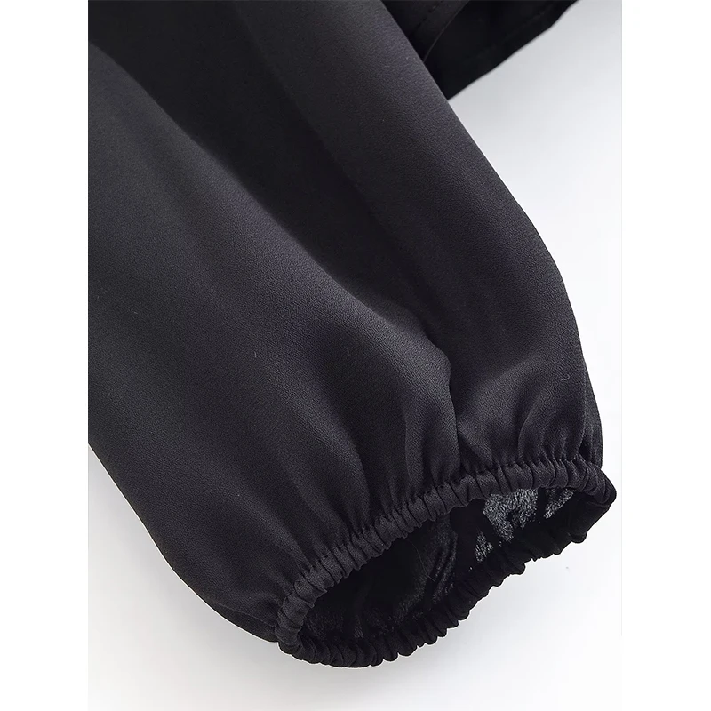 Chic Elegant Bow Tied Shirts for Women 2025 New Fashion Long Sleeve Women's Streetwear Casual Cropped Shirt And Blouse Top ﻿ ﻿