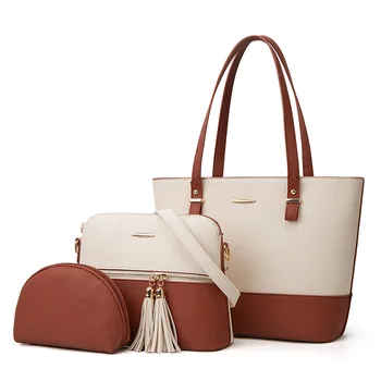Set di borse da donna 3 pezzi – Borse con manico superiore a tracolla alla moda