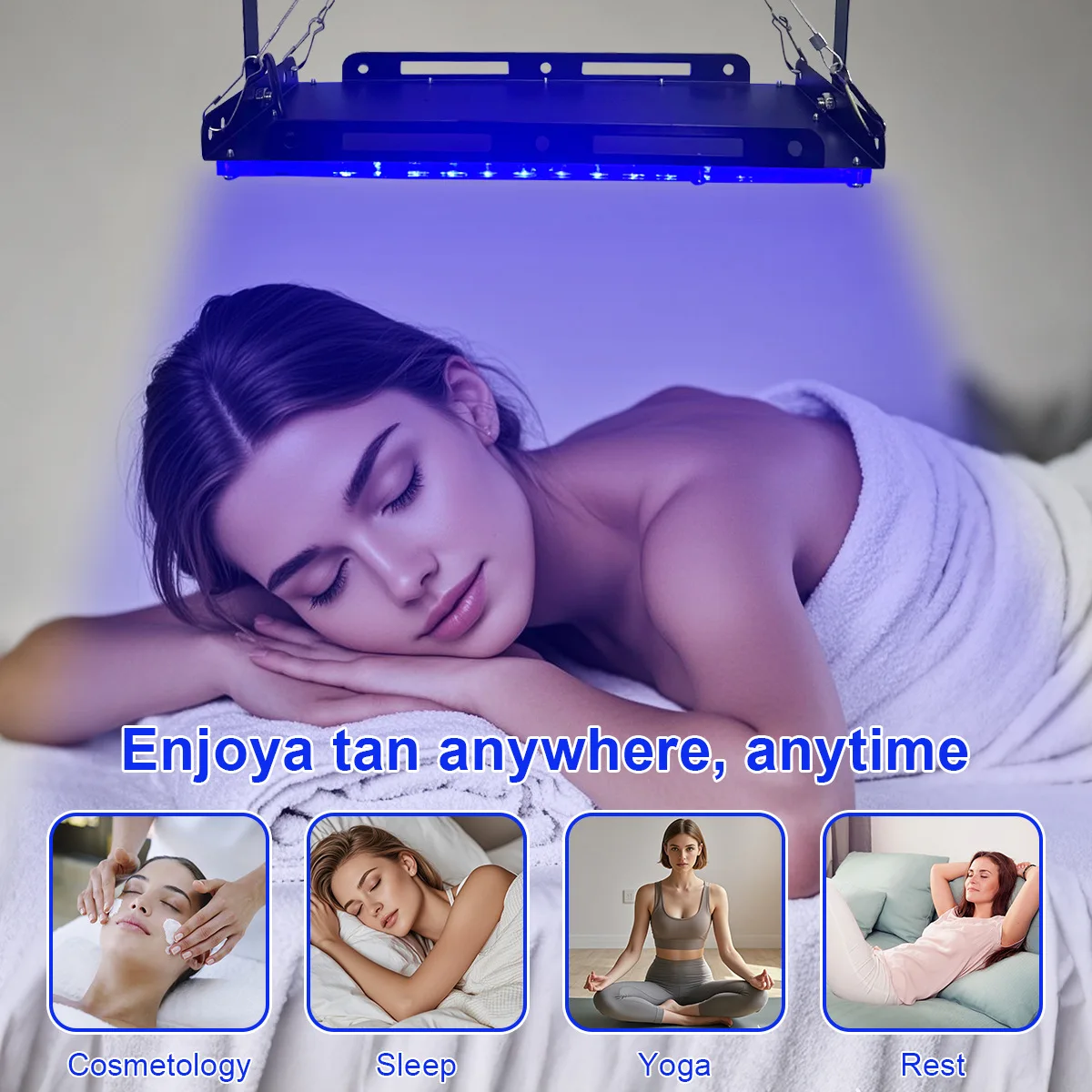 110V-220V LED UV Ultraviolet Face Body Tanning Lamp Home Sunbathing Tanning Lamp Bronze Skin For Face Body