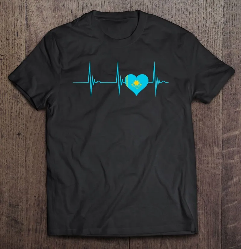 

Kazakhstan Heart Kazakh Heartbeat Ekg Pulse Kazak Pride Men T-Shirts Men'S Shirt T Shirt Essential Blouse Men'S Clothes Top