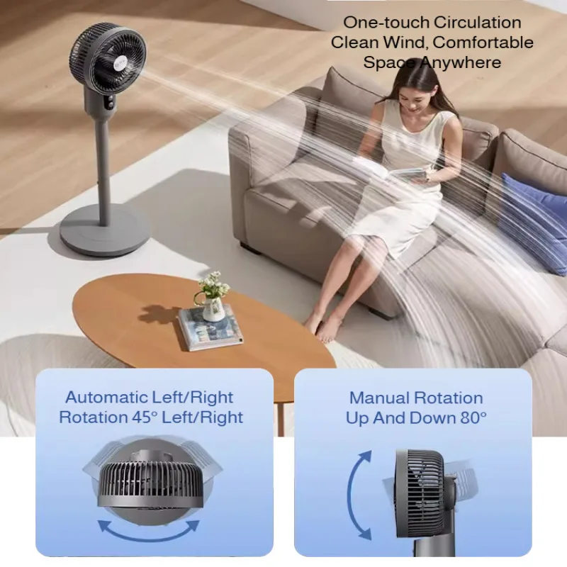 المنزلية منخفضة الضوضاء مروحة ذكية ثلاث سرعات تعدي...