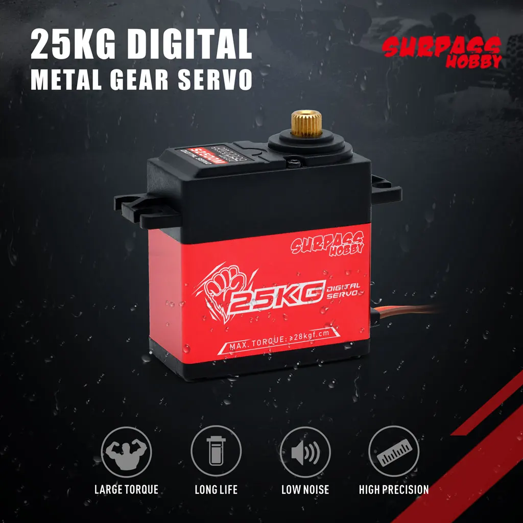 Servomoteur RC 16-70kg Métal Haute Tension pour Robot Voiture