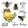 Busy Bees Honey Metal Cutting Dies and Clear Silicone Stamp Set