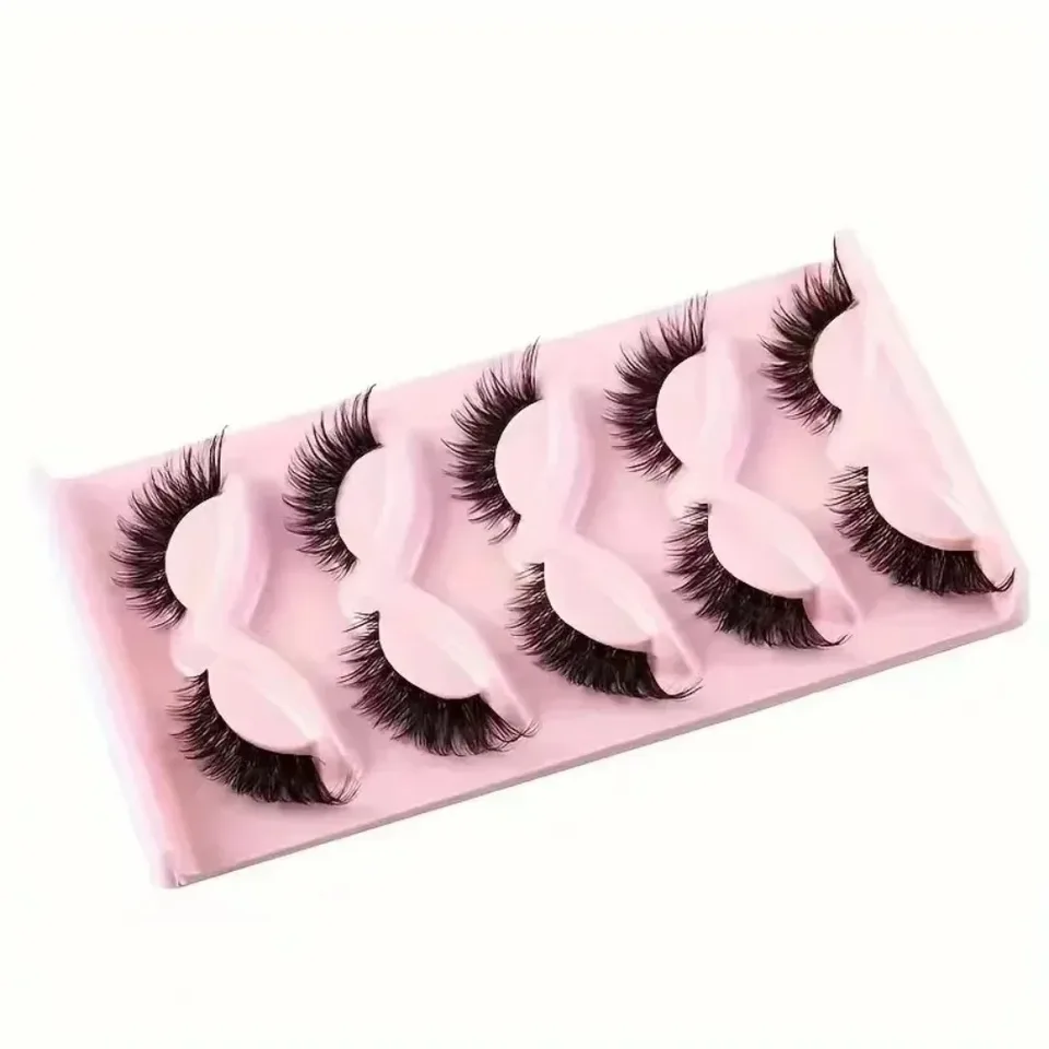 Natural Look Cat Eye False Eyelashes 5 Pairs