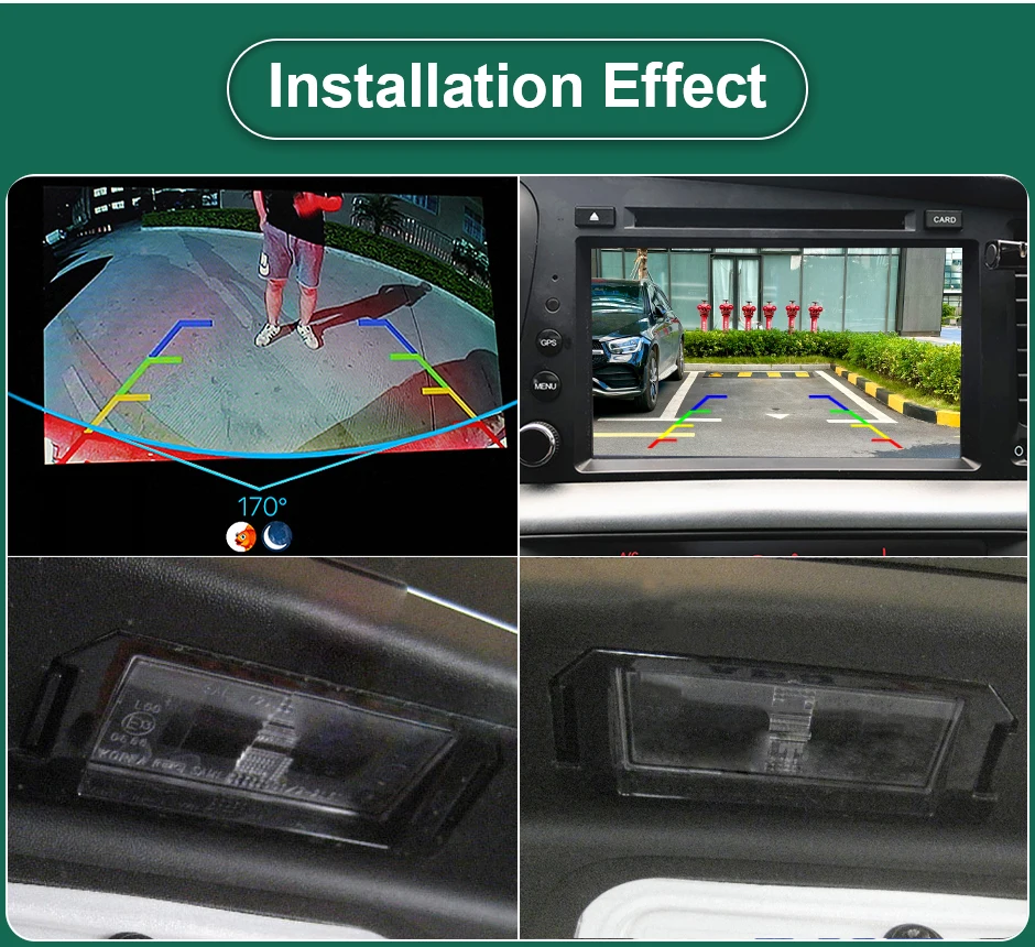 AHD 1080P CVBS Auto-Rückfahrkamera für Hyundai I10 I20 I30 Atos Eon Elantra Genesis für Kia Morning Track/Ruler – Detail 6