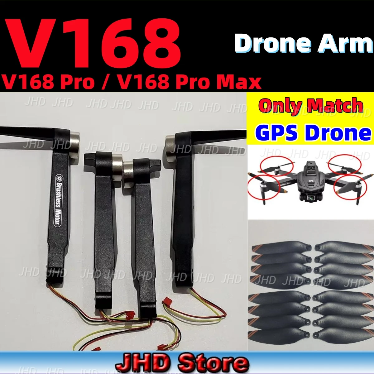 JHDV168ProMaxDroneArmwithBrushlessEngineOriginalV168GPSDroneArmsQuadcopterDrone.jpg