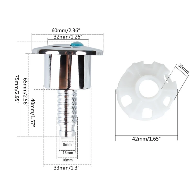 Universal Dual Flush Toilet Water Tanks Button Oval-shape Push Button Flush Toilet Water Tanks Bathroom Accessory