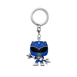 Power Rangers Multicolor Ranger Keychain Vinyl Doll Collection - Action Figure Set Gift - With box (Blue Ranger)