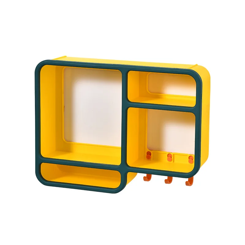 Wall-mounted Cosmetic Storage Box Free Punching Dust-proof Bathroom Wall Rack Makeup Organizer Lipstick Skincare Containers 6