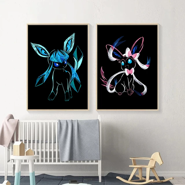 Pokémon Eevee Evolution Canvas Poster, Anime Print Japonês, Pocket