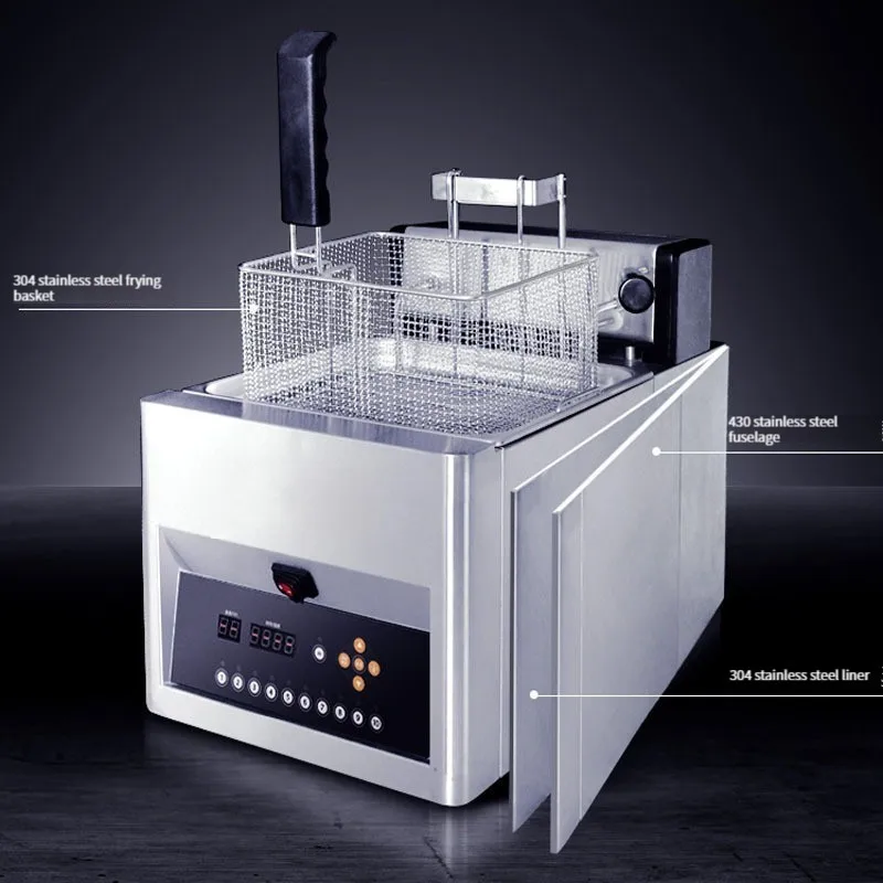 

8L Automatic Elevating Electric Fryer Large Capacity Fryer French Fries Fried Chicken Temperature Controlled Thickened Fryer