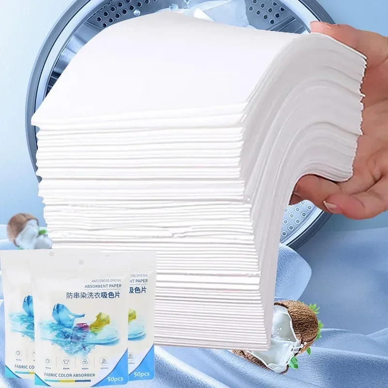 Anti-Staining Laundry Tablets Laundry Paper Clothes Sheets Anti-String Mixing Color Absorption Washing Household Merchandises laundry tablets laundry sheets laundry color catcher sheets