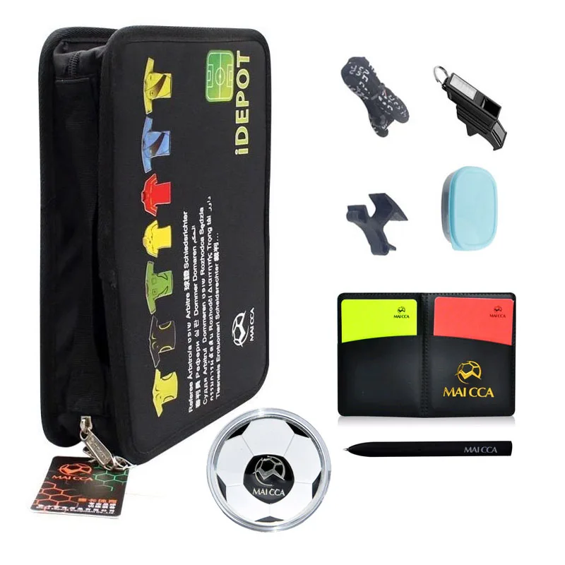 thumbnail image 1 of Bolsa de árbitro de fútbol MAICCA, kit de herramientas para árbitro de fútbol profesional, billetera deportiva, tarjetas, silbato y equipo, 1 of 5