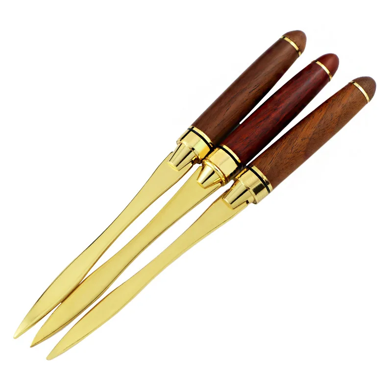 Rose Metal Retro Utility Knife Paper Cutter Letter Envelope Opener Express Box Knife Luxury Office Tool