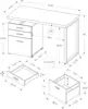 Left or Right Facing 47-Inch Modern Home Office Computer Study Writing Desk with Filing Drawer, 48"L, Grey 3