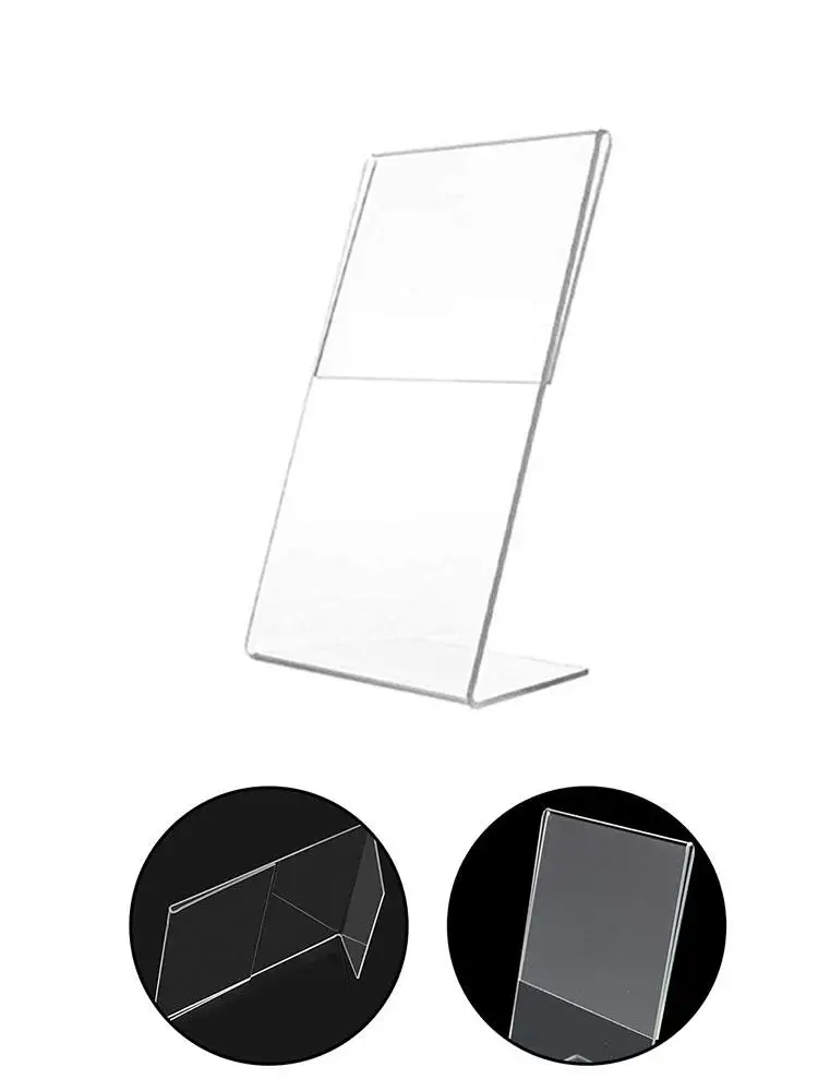 Display Stand A6 Transparent Acrylic Display Stand Desk Card 10cmx15cm Acrylic Board Photo Rack