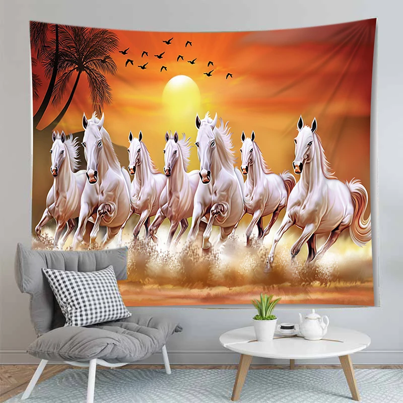 3d Animal Tapestry Hippie Bohemian Polyester Horse Printed Tapestry Wall  Hang Beach Throw Mat Bedroom Home Decor - Tapestry - AliExpress