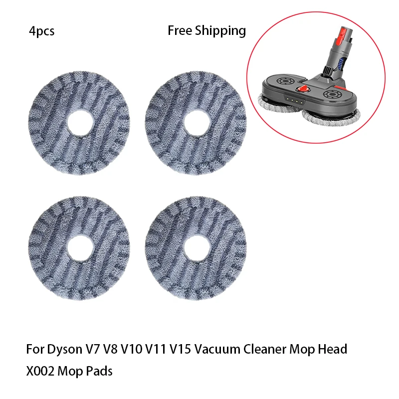 4PCS For Dyson V6 V7 V8 V10 V11 V15 Vacuum Cleaner Mop Head X002