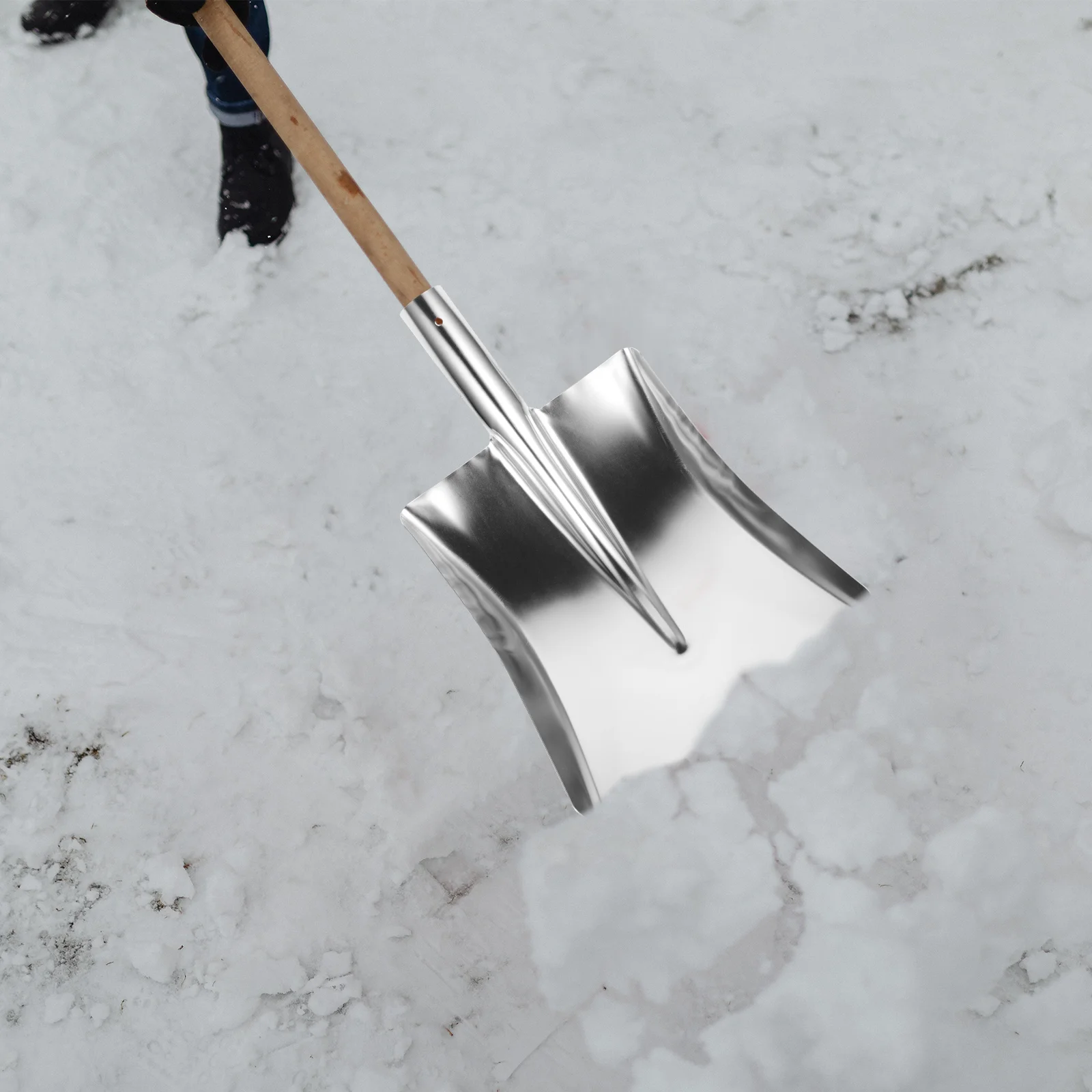 Stainless Steel Snow Iron Dustpan Non Handle Shovels Cleaning Metal Garbage Spades Travel