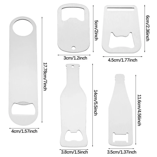 100pcs 9 Style Sublimation Blanks Bottle Opener Stainless Steel Flat Beer  Opener Double Sided Print For Kitchen Bar Restaurant - AliExpress