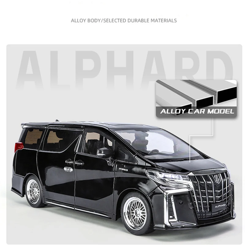 New 1/18 Toyota Alphard MPV Alloy Car Model Diecast Metal Toy