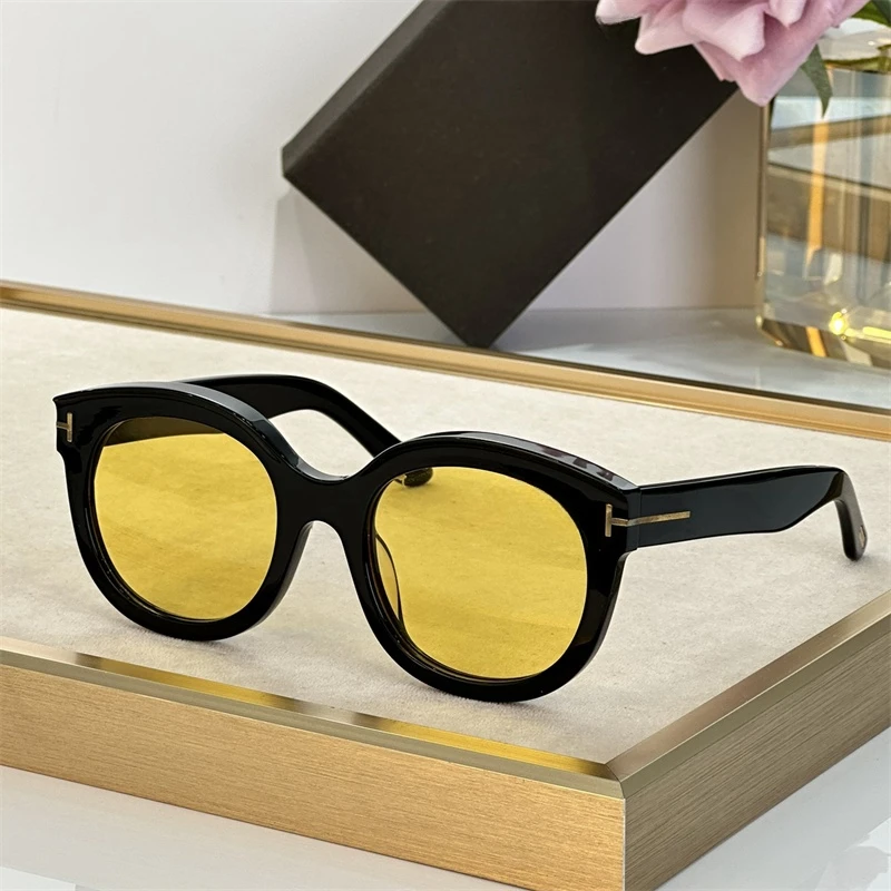 

Fashion Vintage Sunglasses for Women Retro Acetate Geometry Round Female Male Sunglasses FT1114 Sunglasses Woman Trend 2024