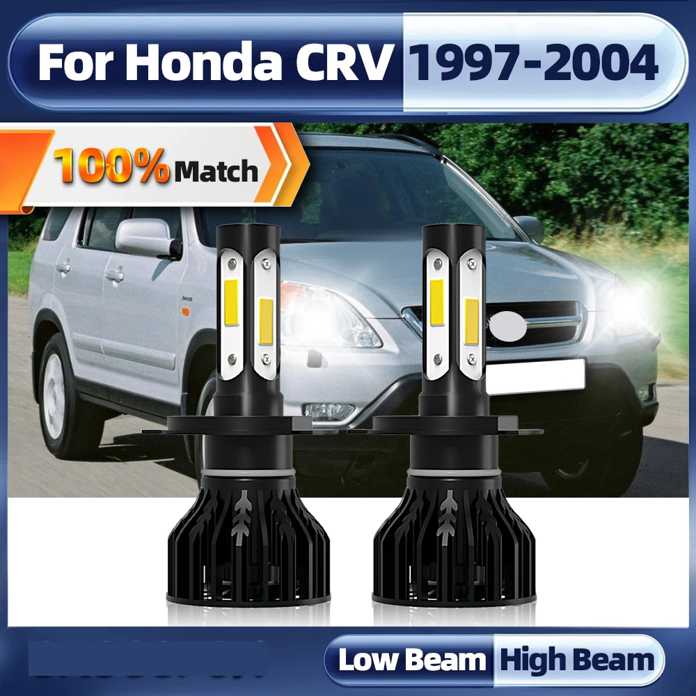 

H4 Led Headlight 20000LM 120W Turbo Auto Headlamps Canbus Car Lights 6000K For Honda CRV 1997 1998 1999 2000 2001 2002 2003 2004