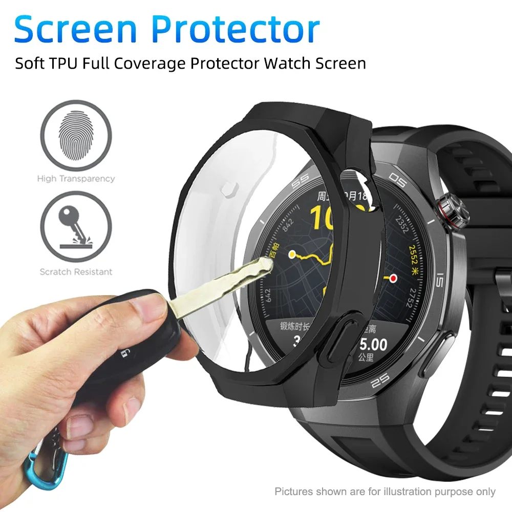 Premium All-Around Protective TPU Watch Case with Screen Protector - Anti-Scratch Shell Accessory